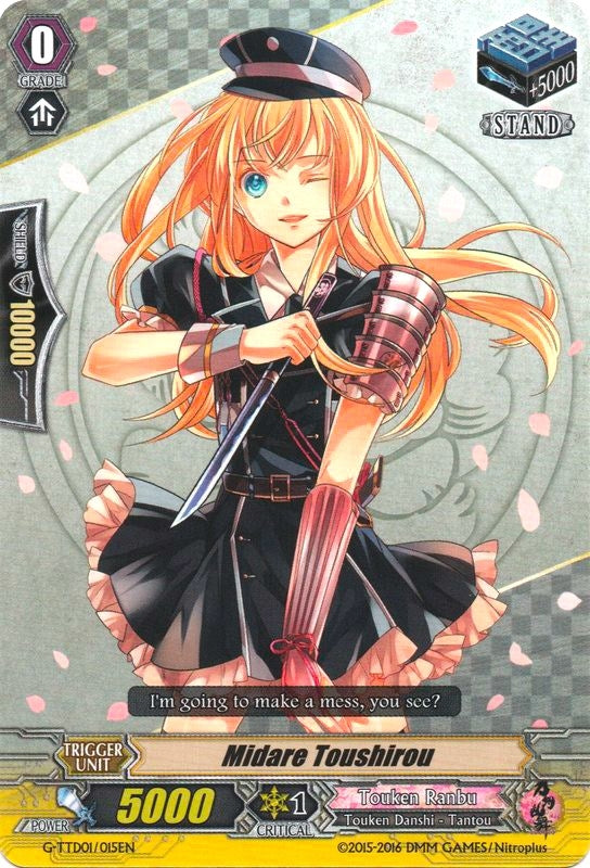 Image for Midare Toushirou (G-TTD01: Touken Ranbu (ONLINE)) (G-TTD01/015EN) - Cardfight Vanguard