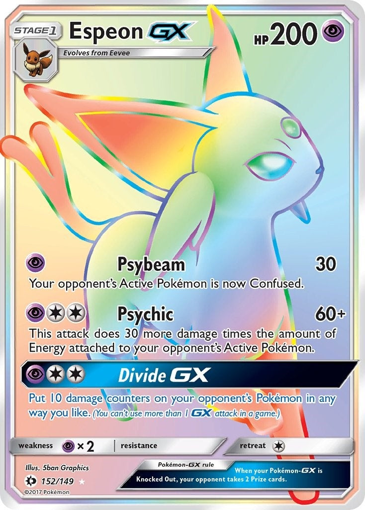 Image for Espeon GX (Secret) (SM Base Set) (152/149) - Pokemon