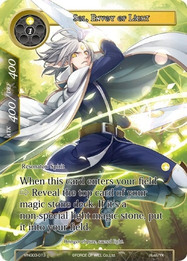 Image for Sol, Envoy of Light (Vingolf 3 - Ruler All Stars) (VIN003-013) - Force of Will