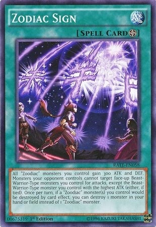 Image for Zodiac Sign (Raging Tempest) (RATE-EN058) - YuGiOh