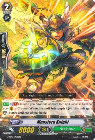 Image for Monstera Knight (G-TD12: Flower Princess of Abundant Blooming) (G-TD12/008EN) - Cardfight Vanguard