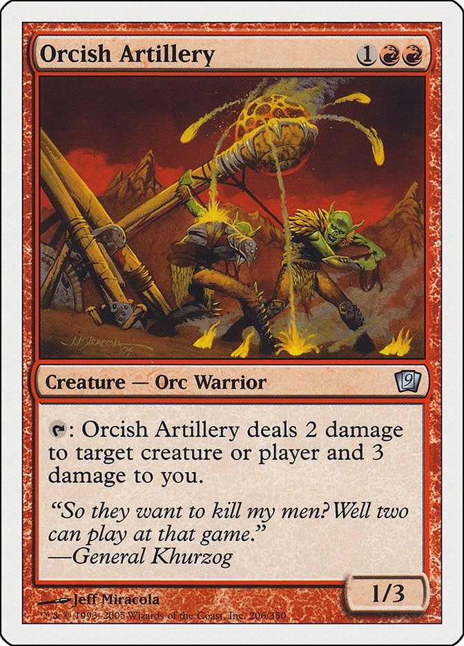 Image for Orcish Artillery (9th Edition) (206) - Magic: The Gathering