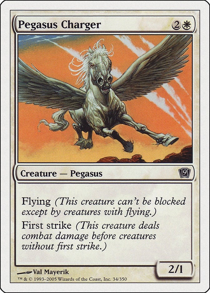 Image for Pegasus Charger (9th Edition) (34) - Magic: The Gathering