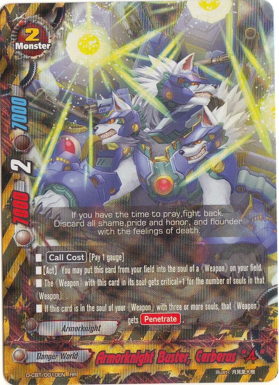 Image for Armorknight Buster, Cerberus "A" (Dragon Fighters) (D-CBT/0010EN) - Future Card BuddyFight