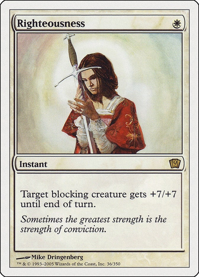 Image for Righteousness (9th Edition) (36) - Magic: The Gathering