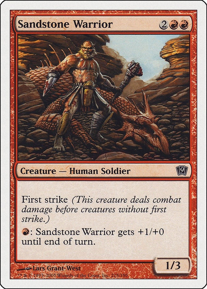 Image for Sandstone Warrior (9th Edition) (215) - Magic: The Gathering
