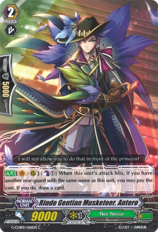 Image for Gentian Musketeer, Antero (G-CHB01: TRY3 NEXT) (G-CHB01/066EN) - Cardfight Vanguard