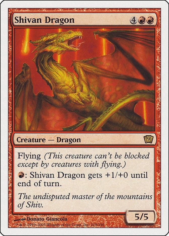 Image for Shivan Dragon (9th Edition) (219) - Magic: The Gathering
