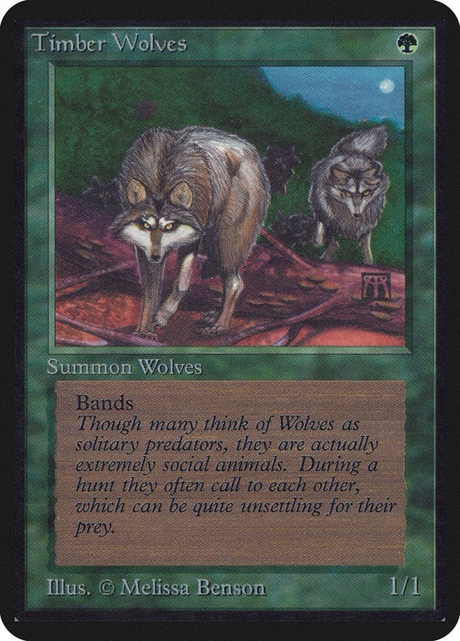 Image for Timber Wolves (Alpha Edition) - Magic: The Gathering