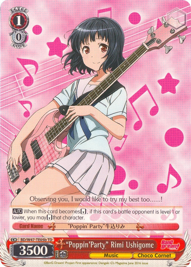 Image for "Poppin'Party" Rimi Ushigome (B) (BanG Dream!) (BD/W47-TE05b TD) - Weiss Schwarz