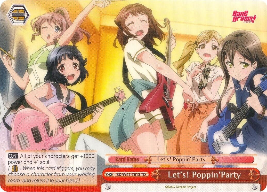 Image for Let's! Poppin'Party (BanG Dream!) (BD/W47-TE13 TD) - Weiss Schwarz