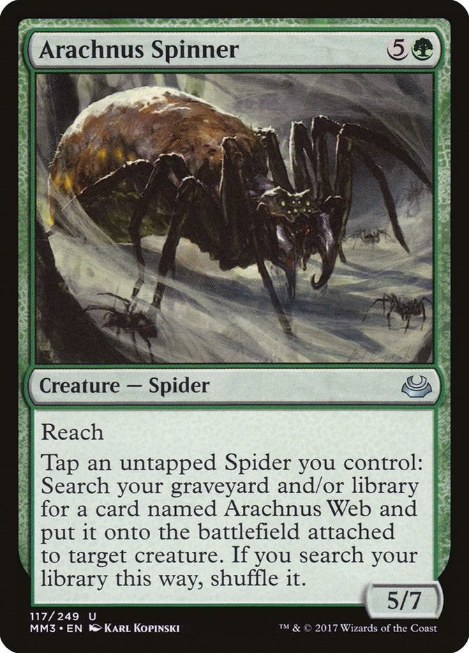 Image for Arachnus Spinner (Modern Masters 2017) (117) - Magic: The Gathering