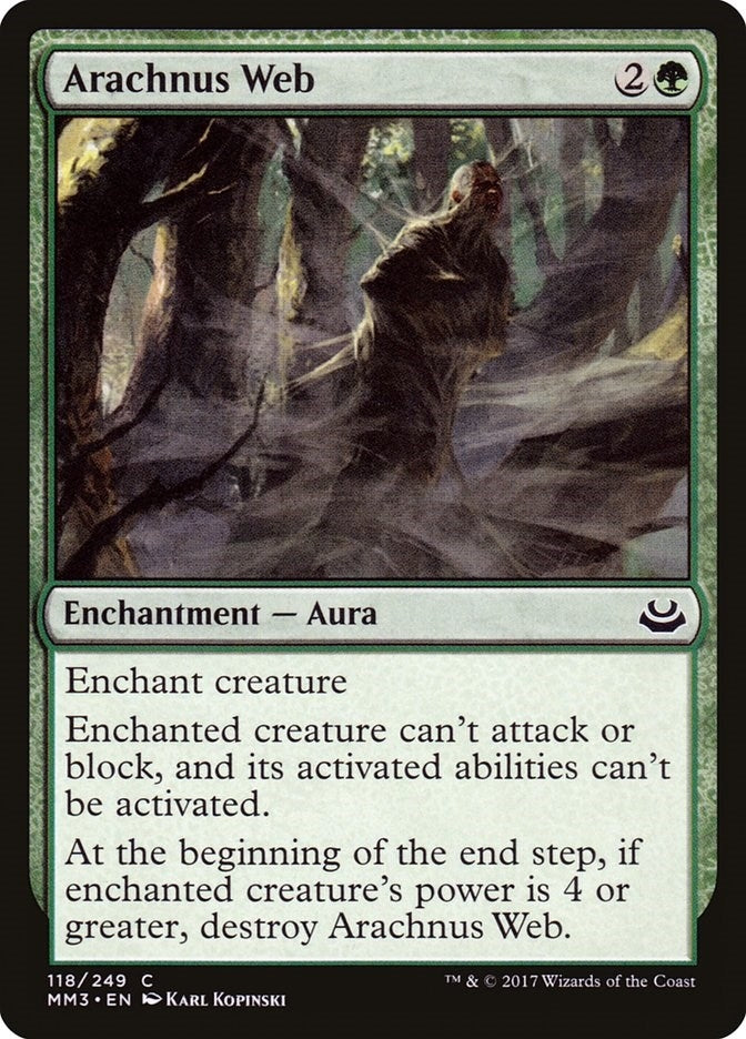 Image for Arachnus Web (Modern Masters 2017) (118) - Magic: The Gathering