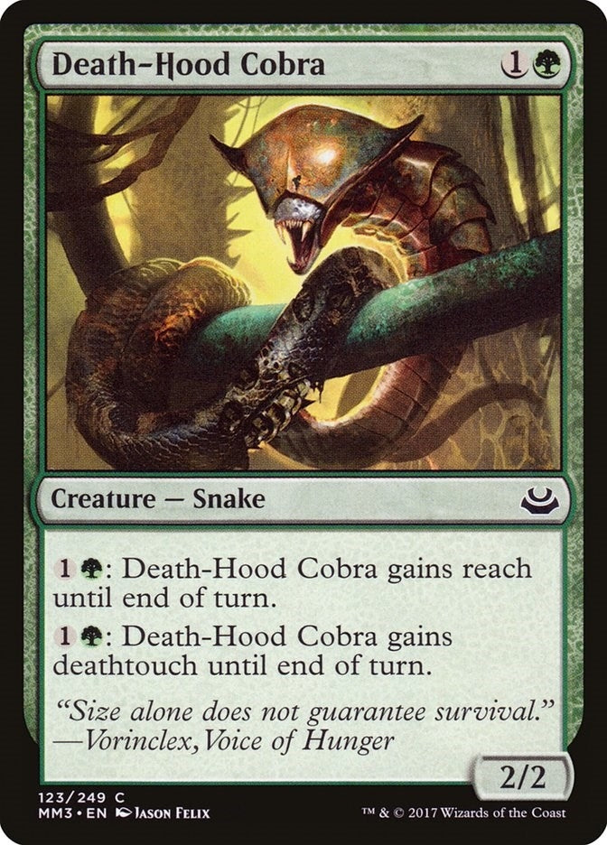 Image for Death-Hood Cobra (Modern Masters 2017) (123) - Magic: The Gathering