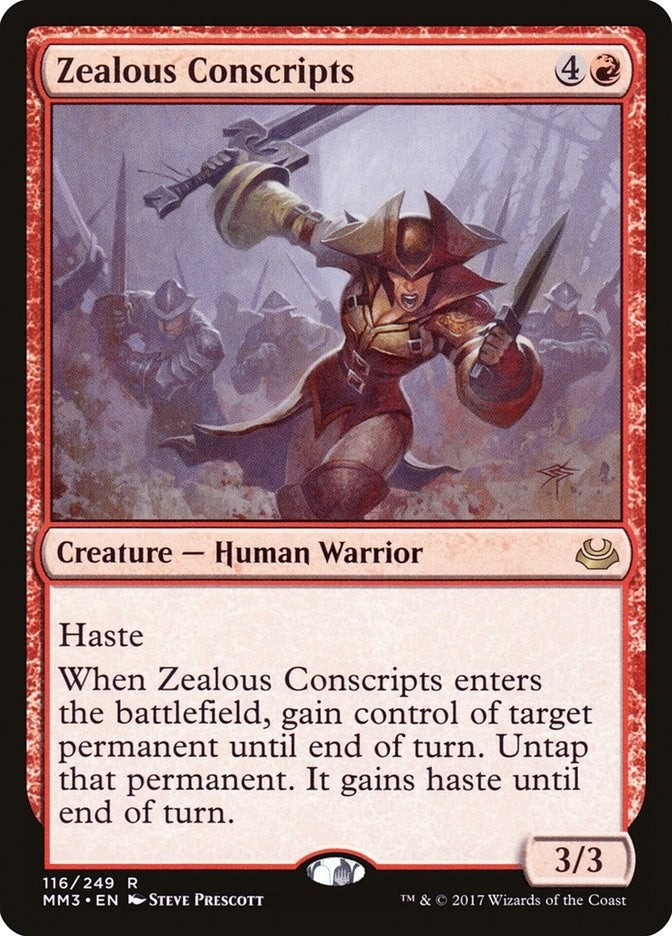 Image for Zealous Conscripts (Modern Masters 2017) (116) - Magic: The Gathering