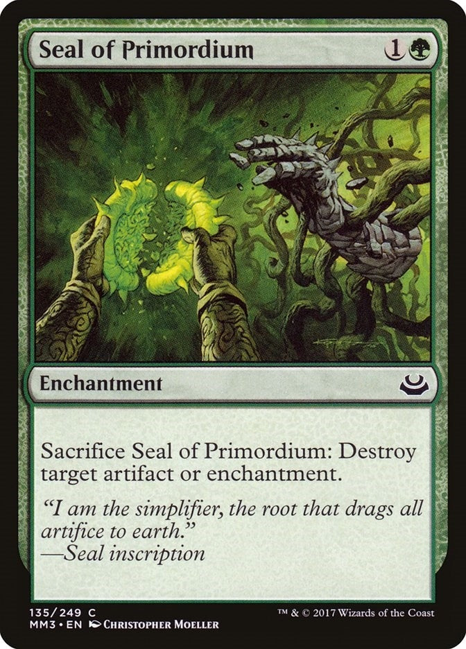 Image for Seal of Primordium (Modern Masters 2017) (135) - Magic: The Gathering