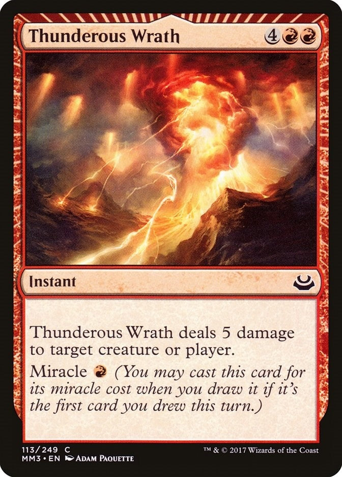 Image for Thunderous Wrath (Modern Masters 2017) (113) - Magic: The Gathering