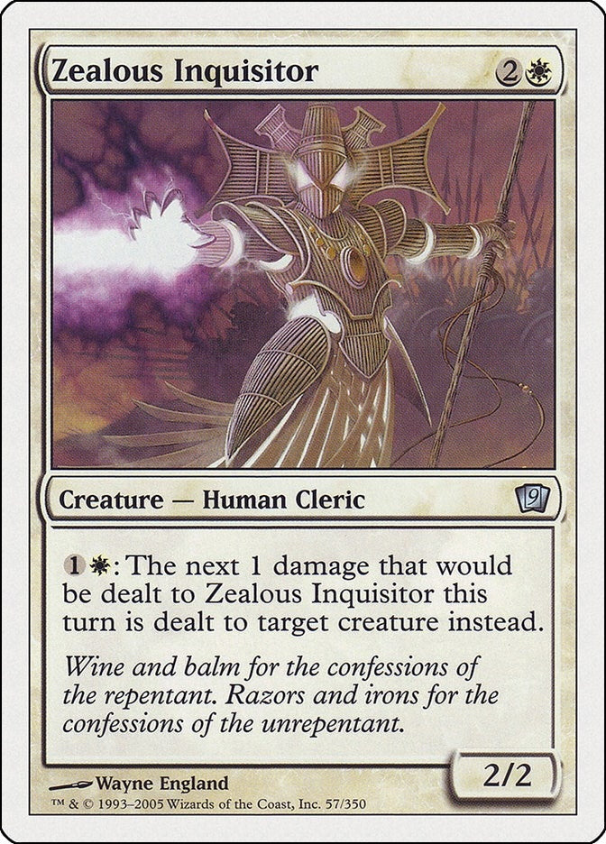 Image for Zealous Inquisitor (9th Edition) (57) - Magic: The Gathering