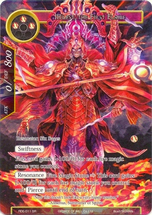 Image for Milest, the First Flame (Full Art) (Return of the Dragon Emperor) (RDE-011) - Force of Will
