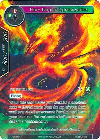 Image for Fiery Bird of Reincarnation (Full Art) (Return of the Dragon Emperor) (RDE-057) - Force of Will
