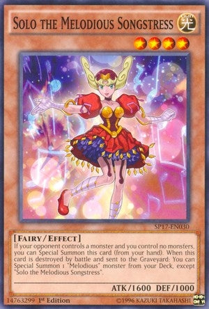Image for Solo the Melodious Songstress (Starfoil) (Star Pack - Battle Royal) (SP17-EN030) - YuGiOh