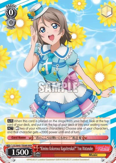 Image for "Kimino Kokorowa Kagaiterukai?" You Watanabe (RRR) (Love Live! Sunshine!!) (LSS/W45-TE08R RRR) - Weiss Schwarz