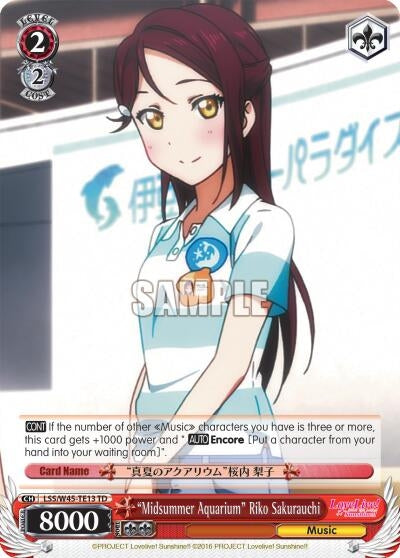 Image for "Midsummer Aquarium" Riko Sakurauchi (Love Live! Sunshine!!) (LSS/W45-TE13 TD) - Weiss Schwarz