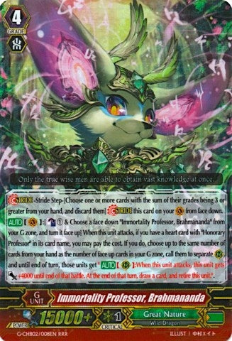 Image for Immortality Professor, Brahmananda (G-CHB02: We ARE!!! Trinity Dragon) (G-CHB02/008EN) - Cardfight Vanguard