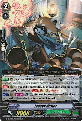Image for Lesser Writer (G-CHB02: We ARE!!! Trinity Dragon) (G-CHB02/020EN) - Cardfight Vanguard