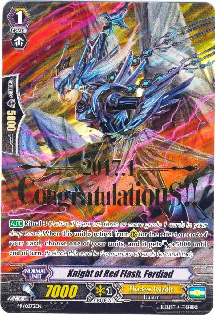 Image for Knight of Red Flash, Ferdiad (Hot Stamped) (Promo Cards) (PR/0273EN) - Cardfight Vanguard