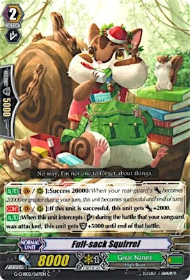 Image for Full-sack Squirrel (G-CHB02: We ARE!!! Trinity Dragon) (G-CHB02/067EN) - Cardfight Vanguard