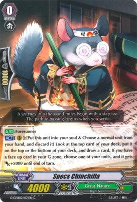 Image for Specs Chinchilla (G-CHB02: We ARE!!! Trinity Dragon) (G-CHB02/071EN) - Cardfight Vanguard