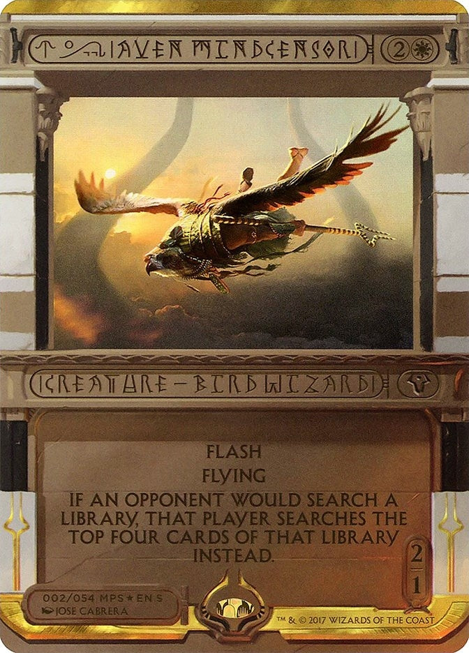 Image for Aven Mindcensor (Masterpiece Series: Amonkhet Invocations) (2) - Magic: The Gathering