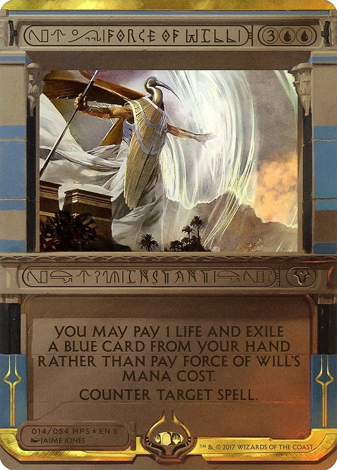 Image for Force of Will (Masterpiece Series: Amonkhet Invocations) (14) - Magic: The Gathering