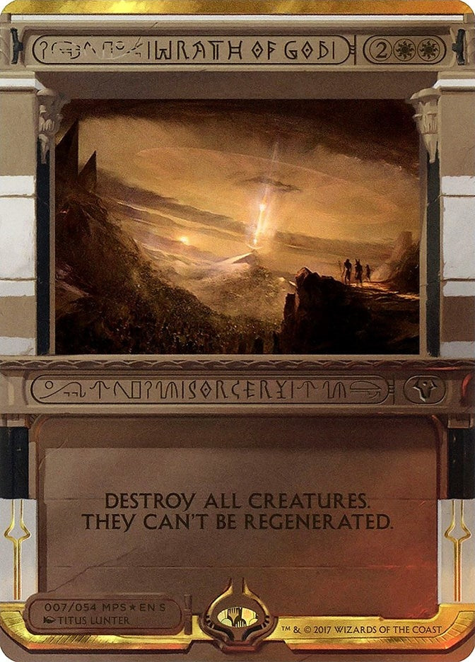 Image for Wrath of God (Masterpiece Series: Amonkhet Invocations) (7) - Magic: The Gathering