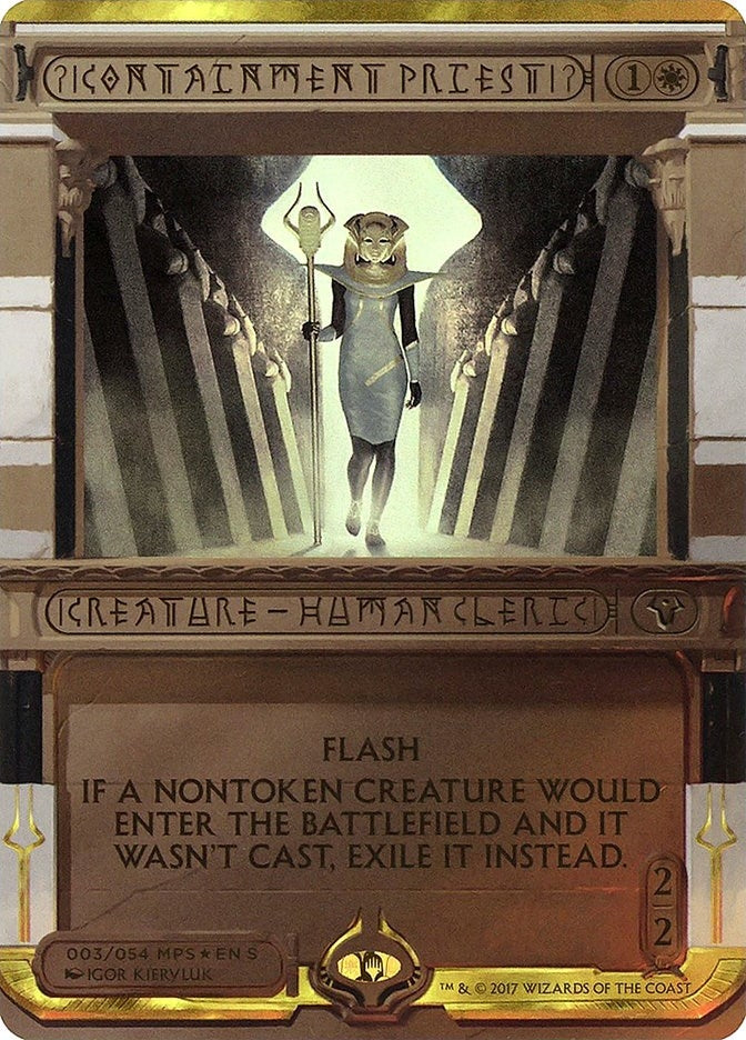 Image for Containment Priest (Masterpiece Series: Amonkhet Invocations) (3) - Magic: The Gathering