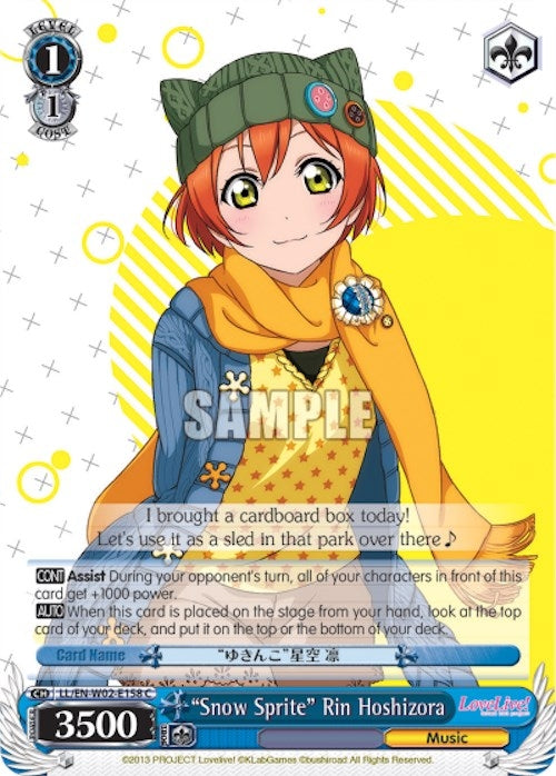Image for "Snow Sprite" Rin Hoshizora (Love Live! DX Vol.2) (LL/EN-W02-E158 C) - Weiss Schwarz