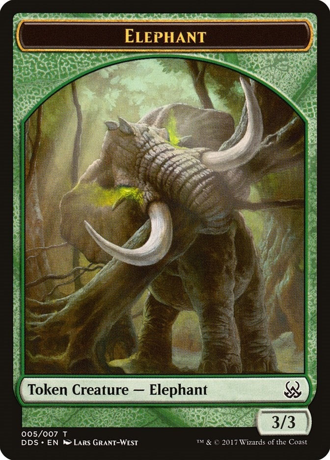 Image for Elephant Token (Duel Decks: Mind vs. Might) (5) - Magic: The Gathering
