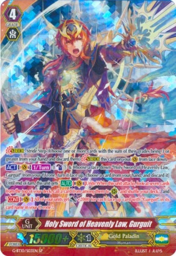 Image for Holy Sword of Heavenly Law, Gurguit (SP) (G-BT10: Raging Clash of the Blade Fangs) (G-BT10/S03EN) - Cardfight Vanguard
