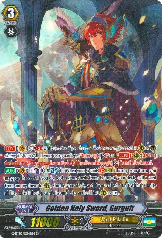 Image for Golden Holy Sword, Gurguit (SP) (G-BT10: Raging Clash of the Blade Fangs) (G-BT10/S04EN) - Cardfight Vanguard