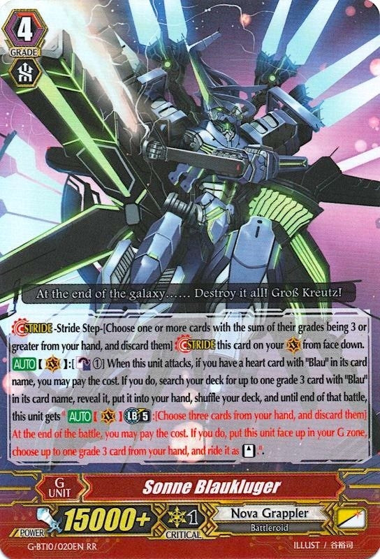 Image for Sonne Blaukluger (G-BT10: Raging Clash of the Blade Fangs) (G-BT10/020EN) - Cardfight Vanguard