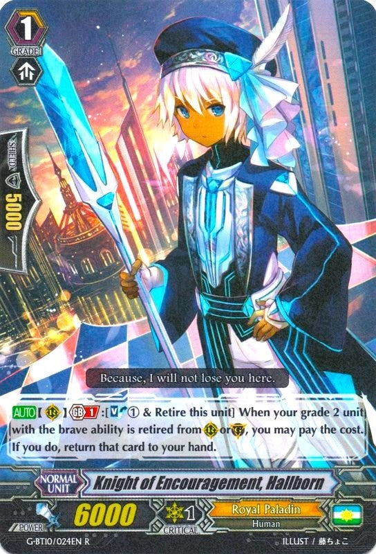 Image for Knight of Encouragement, Hallborn (G-BT10: Raging Clash of the Blade Fangs) (G-BT10/024EN) - Cardfight Vanguard
