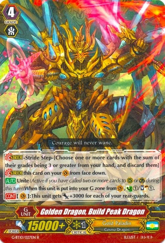 Image for Golden Dragon, Build Peak Dragon (G-BT10: Raging Clash of the Blade Fangs) (G-BT10/027EN) - Cardfight Vanguard
