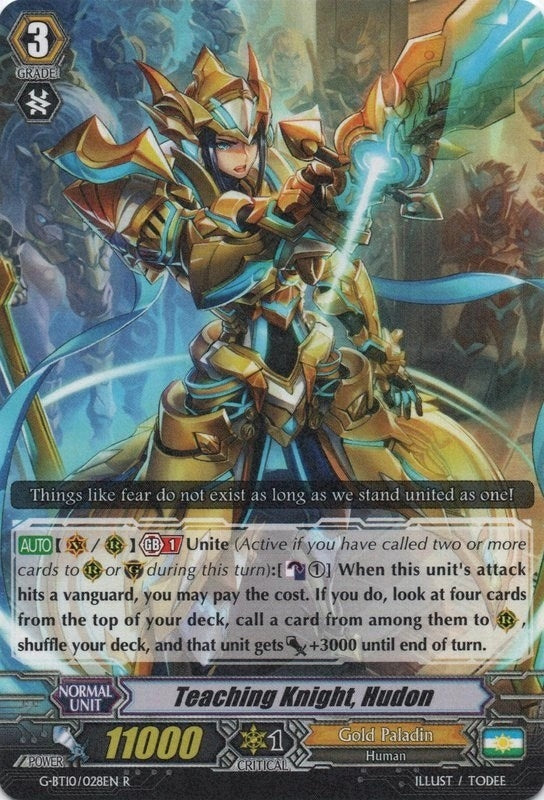 Image for Teaching Knight, Hudon (G-BT10: Raging Clash of the Blade Fangs) (G-BT10/028EN) - Cardfight Vanguard