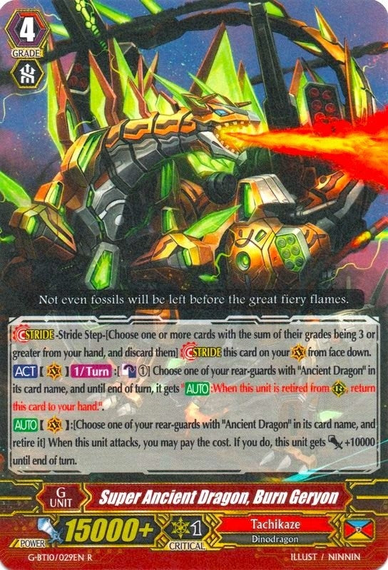 Image for Super Ancient Dragon, Burn Geryon (G-BT10: Raging Clash of the Blade Fangs) (G-BT10/029EN) - Cardfight Vanguard