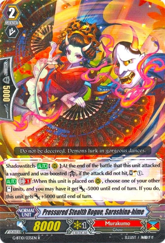 Image for Pressured Stealth Rogue, Sarashina-hime (G-BT10: Raging Clash of the Blade Fangs) (G-BT10/035EN) - Cardfight Vanguard