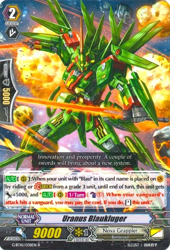 Image for Uranus Blaukluger (G-BT10: Raging Clash of the Blade Fangs) (G-BT10/038EN) - Cardfight Vanguard