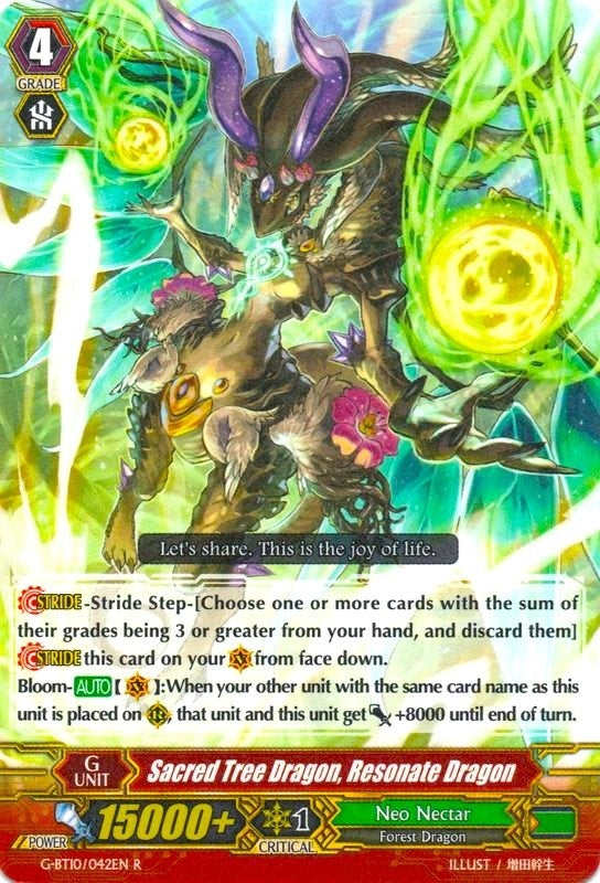 Image for Sacred Tree Dragon, Resonate Dragon (G-BT10: Raging Clash of the Blade Fangs) (G-BT10/042EN) - Cardfight Vanguard