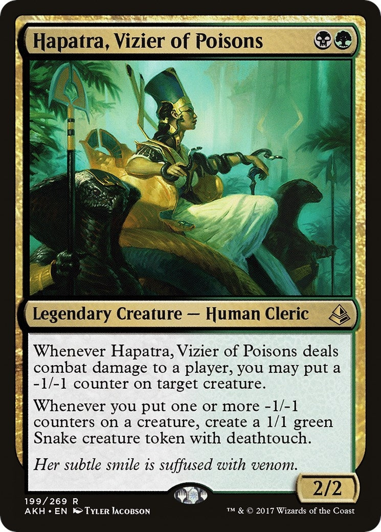 Image for Hapatra, Vizier of Poisons (Amonkhet) (199) - Magic: The Gathering