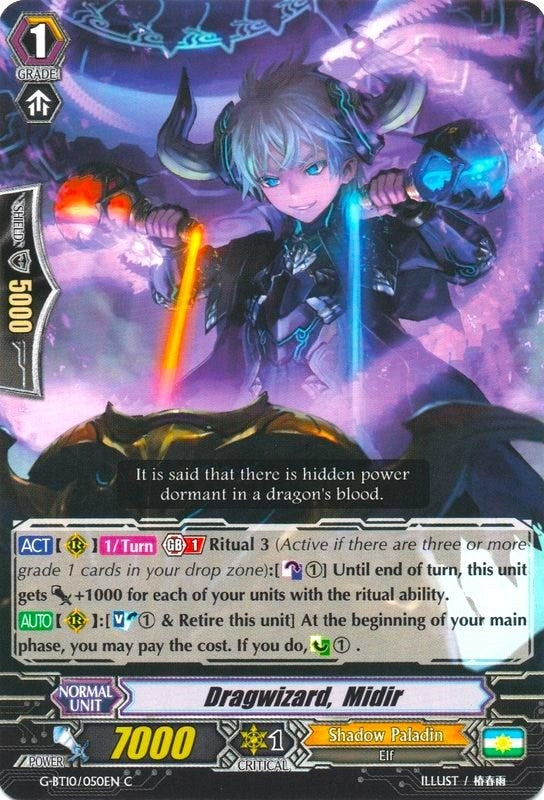 Image for Dragwizard, Midir (G-BT10: Raging Clash of the Blade Fangs) (G-BT10/050EN) - Cardfight Vanguard